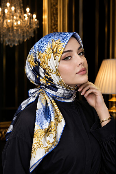 EBRUTESETTÜR سلسلة أوشحة فاخرة بتفاصيل سلسلة من الزنك من ساكس