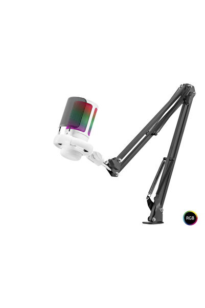 Skygo Rgb Microphone Set (Boom Microphone Arm, Type-C, 192Khz, 24Bit, White -...