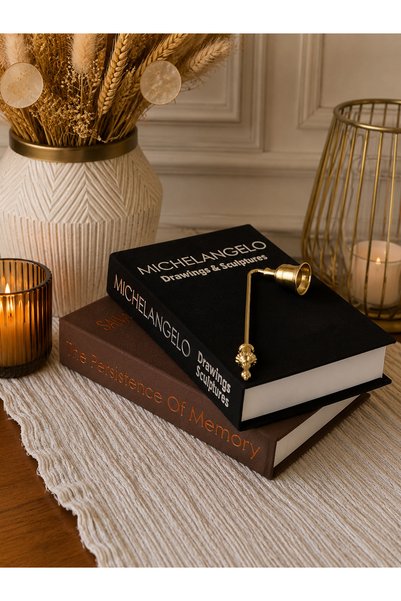Dezora Home Set of 2 Fabric Decorative Book Boxes – D & Mc Book-Looking Hidden Storage Box