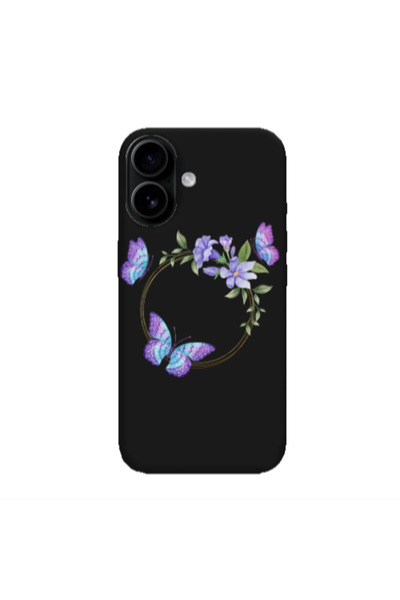 Other Apple Iphone 16 plus Butterfly on the ring Black Colored Silicone TPU Θήκη