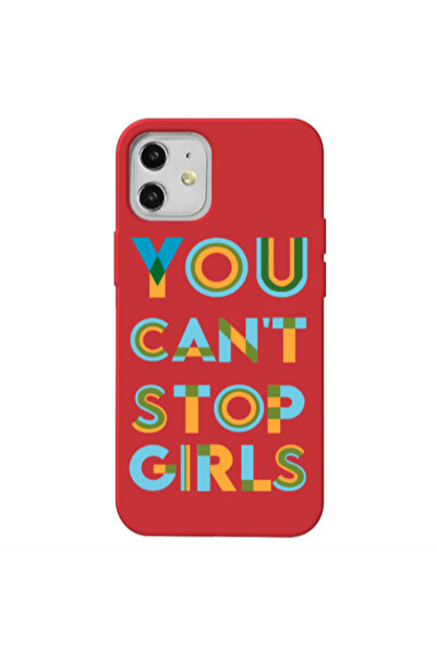 Other Apple iPhone 12 You Cant Stop Girls Red Colored Silicone TPU Θήκη