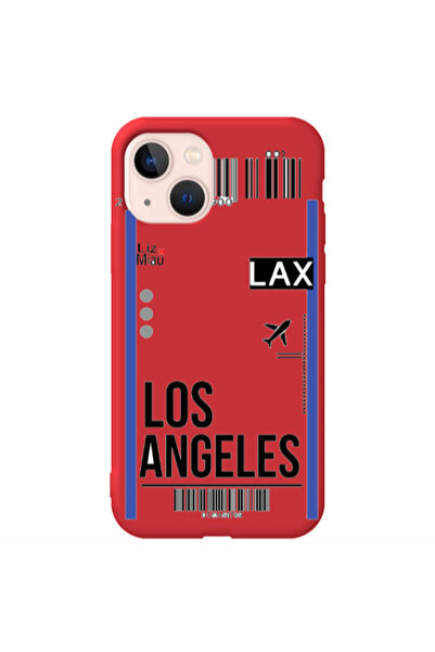 Other Apple iPhone 13 Los angeles Red Colored Silicone TPU Θήκη