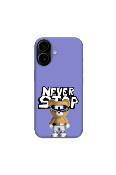 Other Apple Iphone 16 Never stop Purple Colored Silicone TPU Θήκη