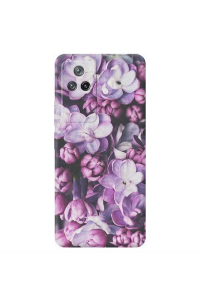 Other Xiaomi Poco F4 Purple Flowers Transparent Silicone TPU Θήκη