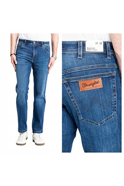 WRANGLER Blugi Barbati, Texas, Marime W32-L34, Albastru, Regular Fit, Bumbac,...