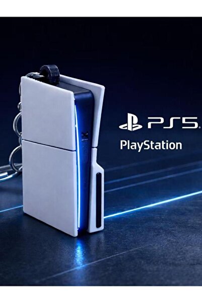 ArtiFex Hobi PS5 Konsol Tasarımlı Anahtarlık – 3D Baskı Oyuncu Aksesuarı Game...