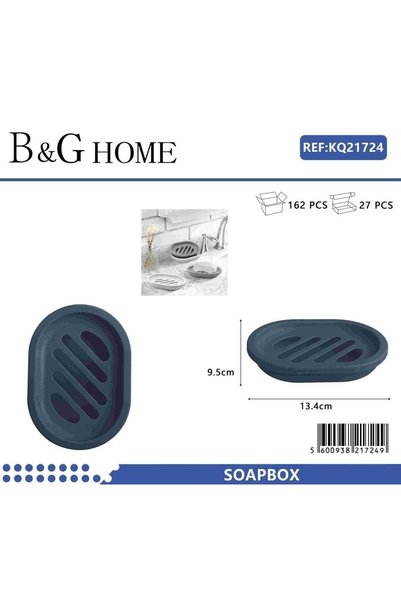 Tradesor Σαπουνοθήκες μπάνιου πλαστικές - Σετ 9pcs - Blue - 21724