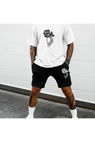 ship master Summer Collection New Arrival T-Shirt & Shorts Set Printed Patter...
