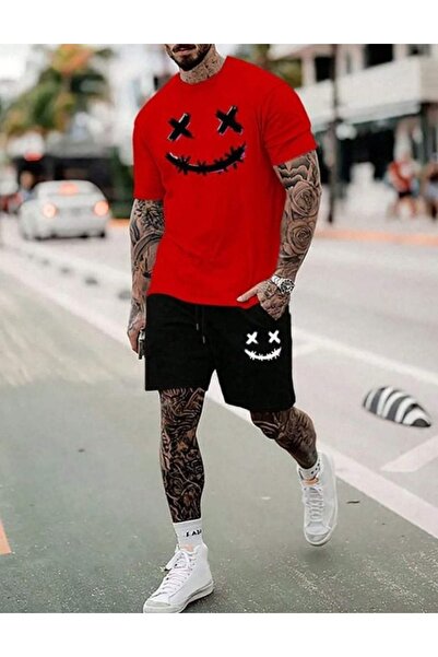 ship master Summer Collection New Arrival T-Shirt & Shorts Set Printed Patter...