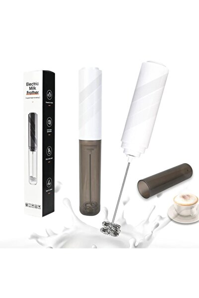 Choice White Electric milk frother, coffee mixer, AA battery size, high-speed...
