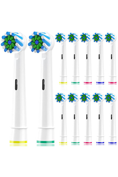 choice2 12pcs 4/8/12pcs EB50 Cross Clean Replacement Brush Heads for Oral B D...