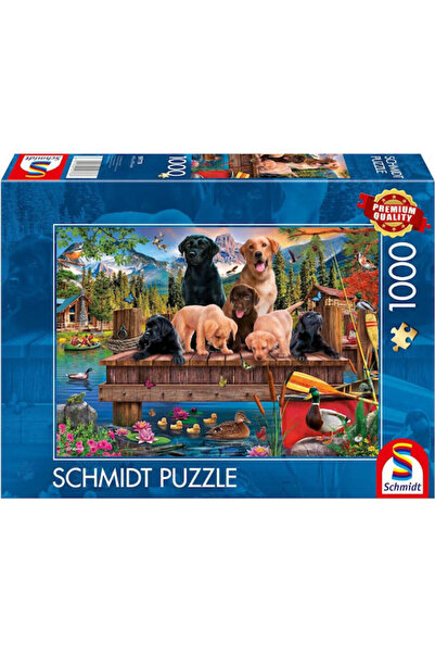 Schmidt Familie de câini la lac Puzzle 2D 1000 piese