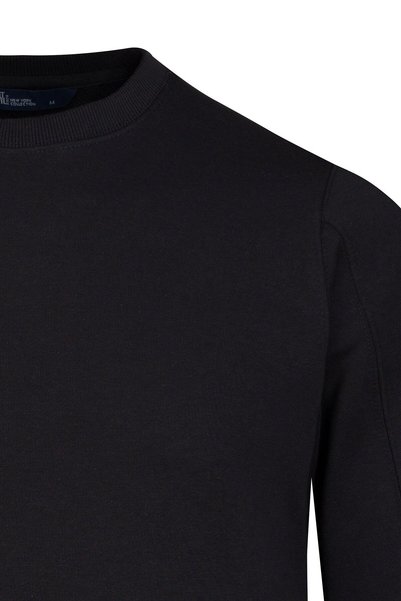 Hatemoğlu Siyah Regular Fit Bisiklet Yaka 100% Pamuk Sweatshirt