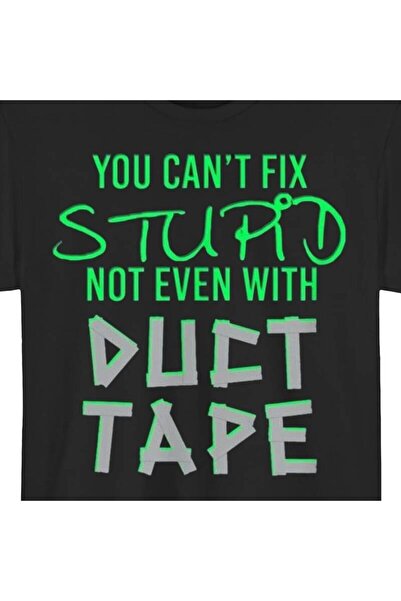 17 seramik Men'S You Can't Fix Stupid Duct Tape Humor T-Shirt 100% Crew Neck ...