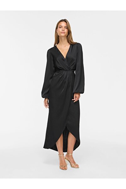 VILA Kleid mit V-Ausschnitt VIRAVENNA Maxi