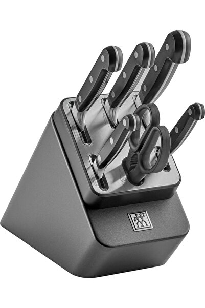 ZWILLING Set de 5 cutite PROFESSIONAL S in bloc autoascutitor, inox, gri, dim...