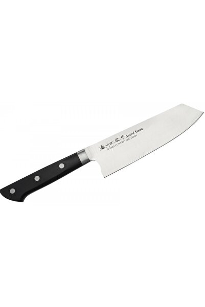 Satake Cutlery Cutit de bucatarie Santoku Bunka 17 cm, otel, negru/argintiu