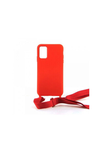 OEM Liquid Strap Σιλικονούχα Πίσω Θήκη με Λουράκι για Κινητά Τηλέφωνα, Κόκκιν...