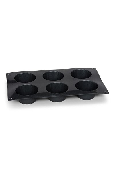 Patisse Forma de silicon pentru 6 muffine STARFLEX, 29x17cm, neagra