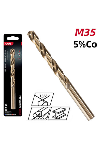 Deli τρυπάνι DH-MHZ120-E2 για μέταλλο, M35 HSS 5% κοβαλτίου, DIN 388, 12x151m...