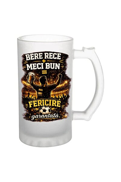 Arka9 Halbă din sticlă sablată 500 ml – Pentru iubitorii fotbalului