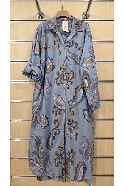 Park Moda Italian Dress 100% Cotton Shawl Pattern