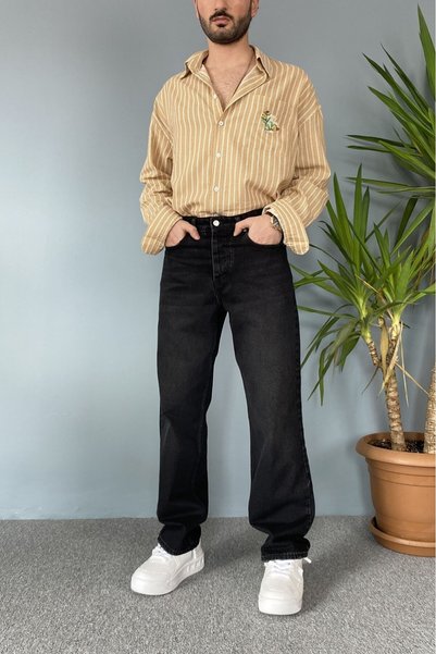 Alışveriş Sokağı Dar Kesim Siyah Denim Jean - Kot Pantolon