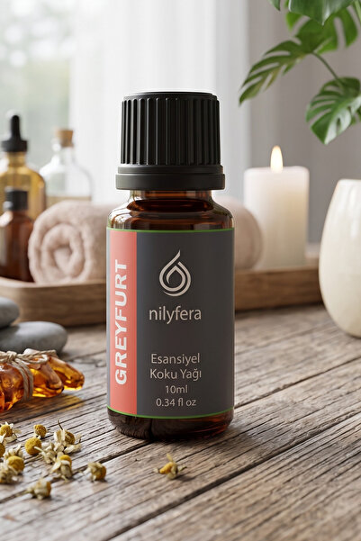 nilyfera Premium Greyfurt Esansiyel Koku Yağı 10 ml - Buhurdanlık, Difüzör, Çamaşır, Mum ve Temizlik Esansı