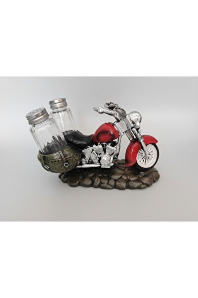 Meya design Polyester Red Motorcycle Figured Salt and Pepper Shaker Set 11X18 cm
