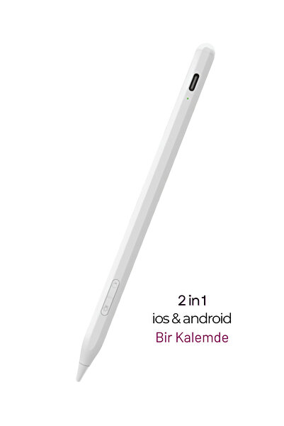 Fuchsia Aktif Kapasitif Tablet Kalemi 2in1 Android & iOS Uyumlu Manyetik Avuç...