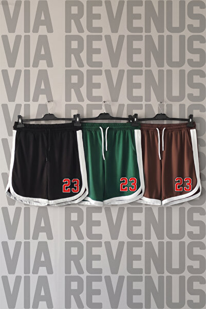 Vordevia 23 Printed Unisex Retro Varsity Daily Training Sports Shorts 3-Pack