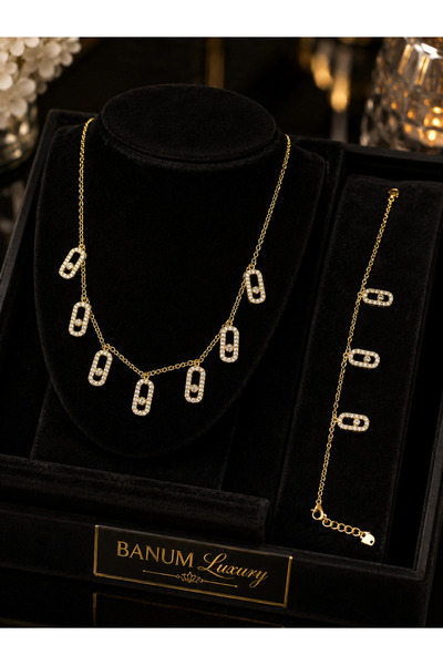 Banum Luxury Işıltının En Şık Hali Altın Renklı 2lı Zarif Set