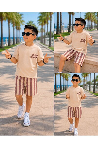 KOKOŞ BEBEK Striped Detailed Boys' Suit - Age 3/10 - 31762