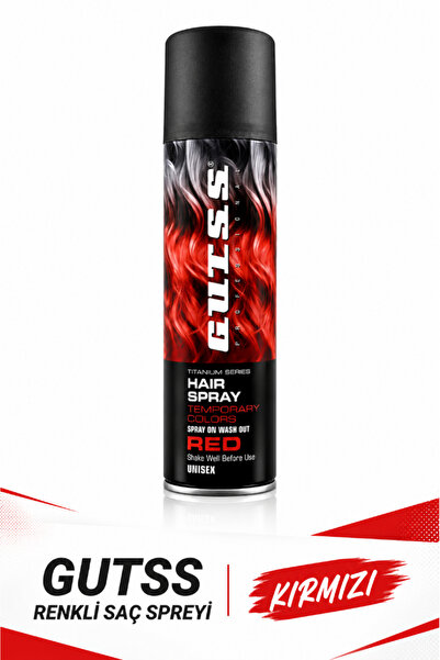 Gutss Professional Geçici Unisex Saç Boyası Sprey 150 Ml Kırmızı Red