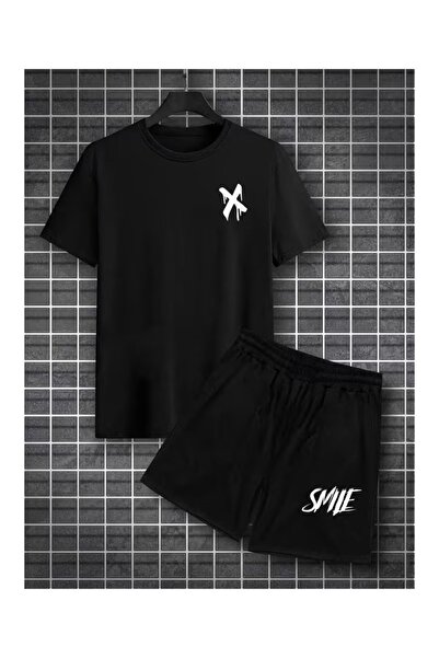 cto your style Set de pantaloni scurți cu imprimeu Smile pentru bărbați – Set...