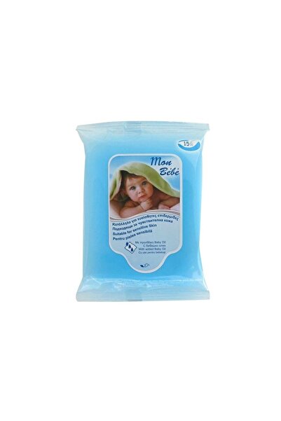 Jumbo Servetele Umede MON BEBE cu Baby Oil 15buc, pentru bebelusi si piele se...