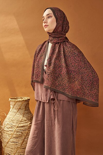 Silk Home Riva Shawl Tencel Secret Garden Bitter Brown