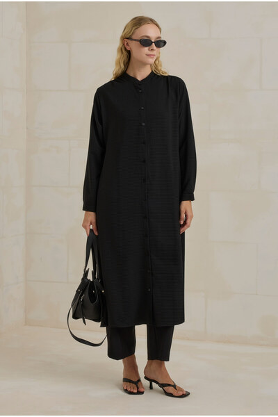 HE-QA Seersucker Shirt Black