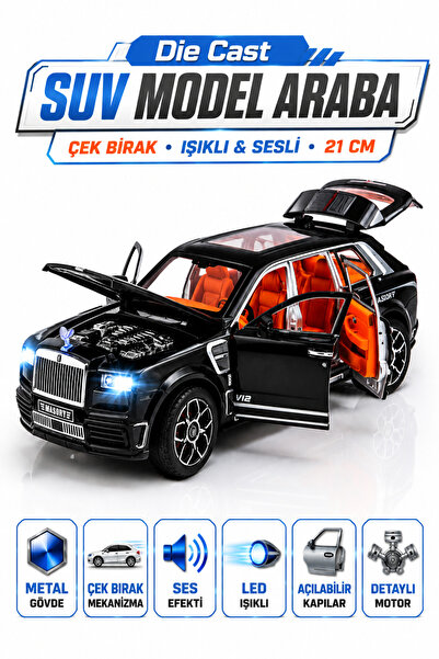 YILDIRIM OYUNCAK Metal Model Araba Rolls-Royce Cullinan Mansory 21cm – 1:24 K...