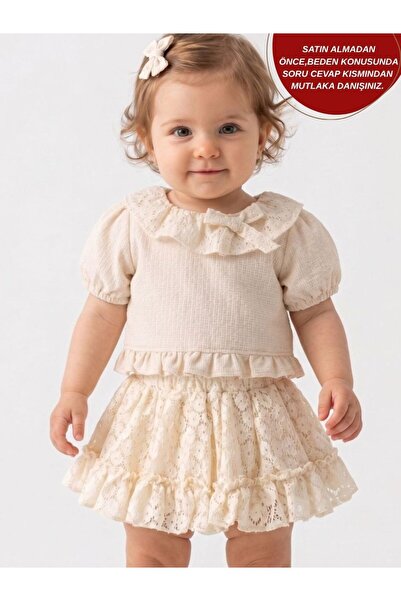 aysskids Nova Fisto Collared Blouse and Lace Skirt Special Occasion Baby Girl...