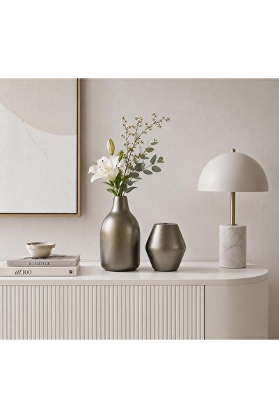 GENART HOME MODA 2 Lİ BROZN VAZO SETİ