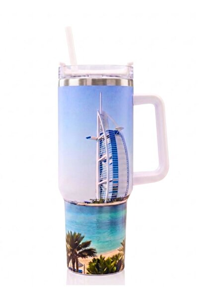 Feelings Stainless Steel Insulated 40oz Tumbler with Handle Quencher | Burj A...
