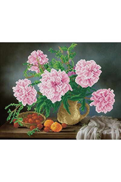 Liva Craft Diamond Mosaic Painting Pink Spring Flowers – 40 X 50 cm