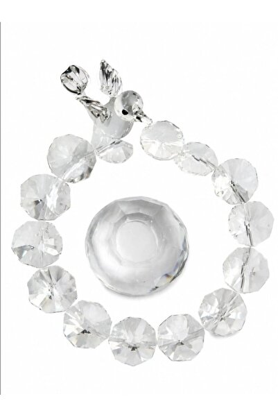 esdekor Small Delight Bowl with Silver Bird 10X8X4Cm