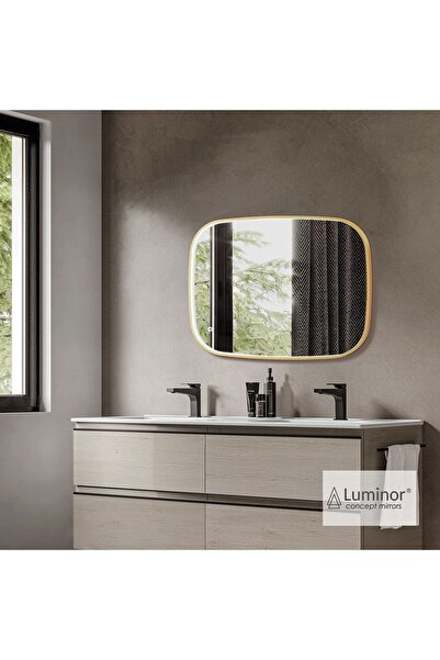 Luminor FIZ 60 Φωτιζόμενος καθρέφτης Led 50W 1799 LUMEN 60x80εκ Gold Brushed