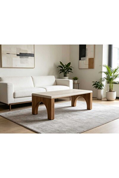 Generic Coffee Table, Center Table for Conferences and Living Rooms, Beige Wo...