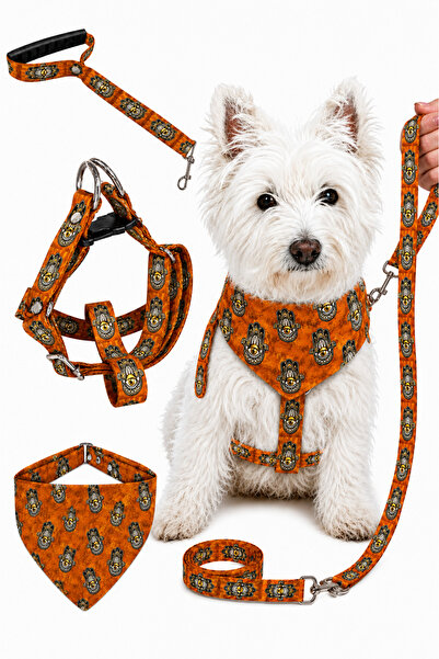 Angelapets Adjustable Scarf, Chest Harness and Travel Strap Set of 3