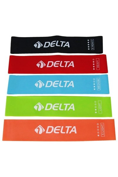 Delta Covoraș de Pilates Konfor Zemin cu curea de transport de 10 mm, set de 5 benzi de Pilates, banda de rezistență pentru exerciții și frânghie de sărit