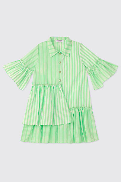 Panço Girl's Green Dress