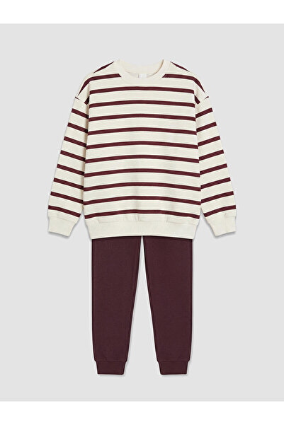 LC Waikiki Lcw Kids Burgundy Striped Boys' Suit